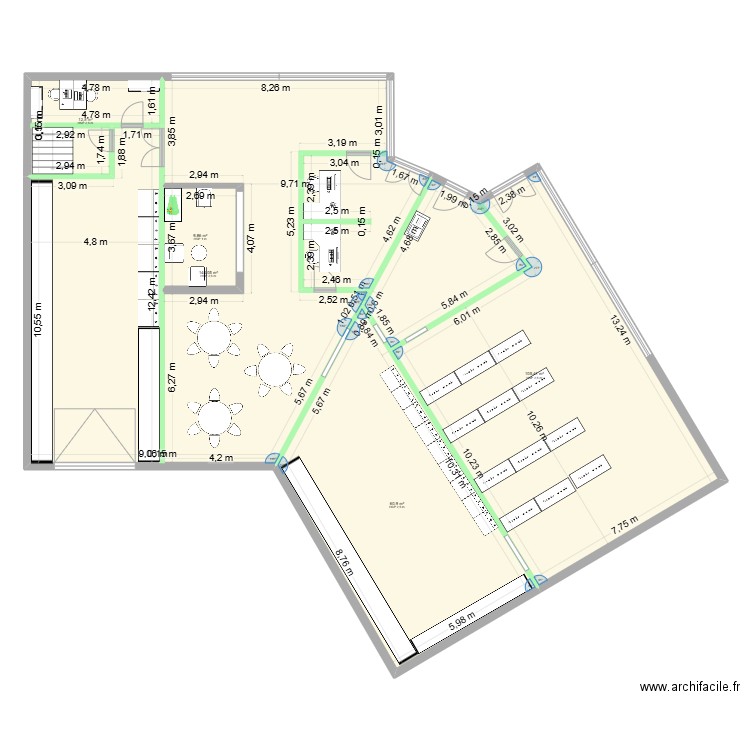 Francois d or amenagement. Plan de 5 pièces et 333 m2
