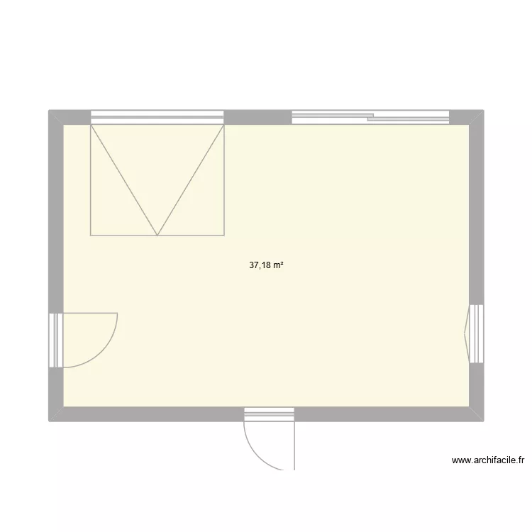 garage V2. Plan de 1 Pièce et 37 m²
