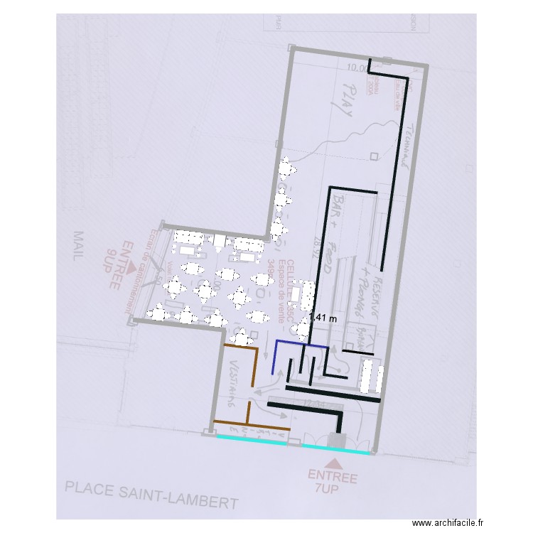 LFAJ_V2 ETAGE 0. Plan de 0 pièce et 0 m2
