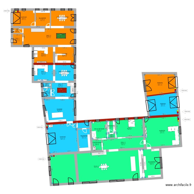 HOGNE ores. Plan de 71 pièces et 3064 m2