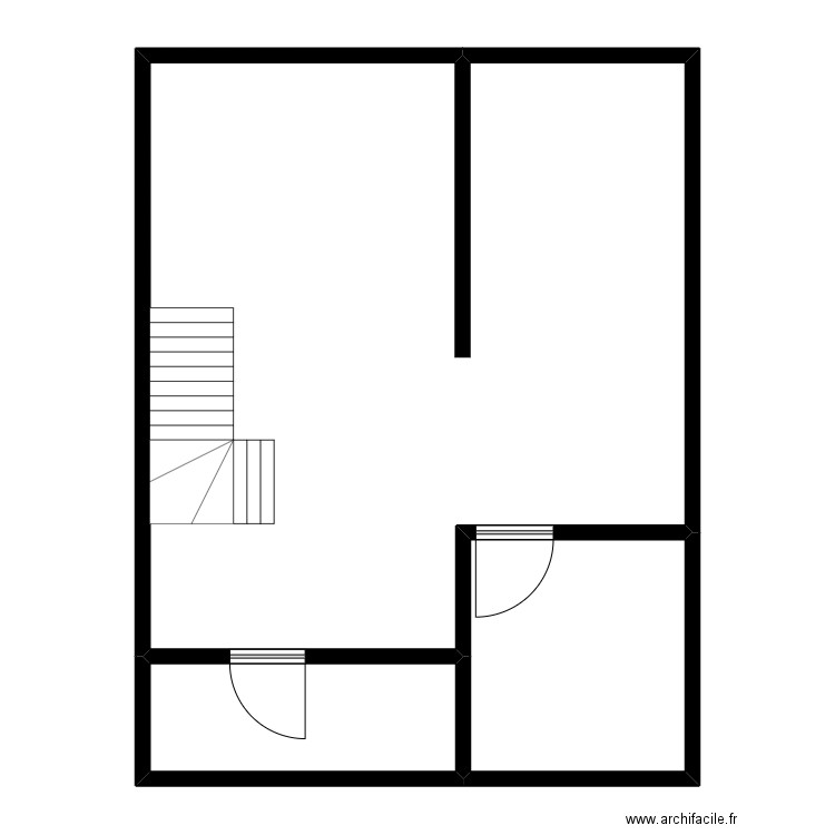 SS Fourgeau. Plan de 3 pièces et 117 m2