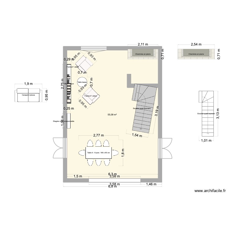 salon /s &agrave; manger 2. Plan de 0 pièce et 0 m2