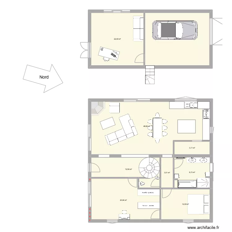 dream. Plan de 9  et 158 m²