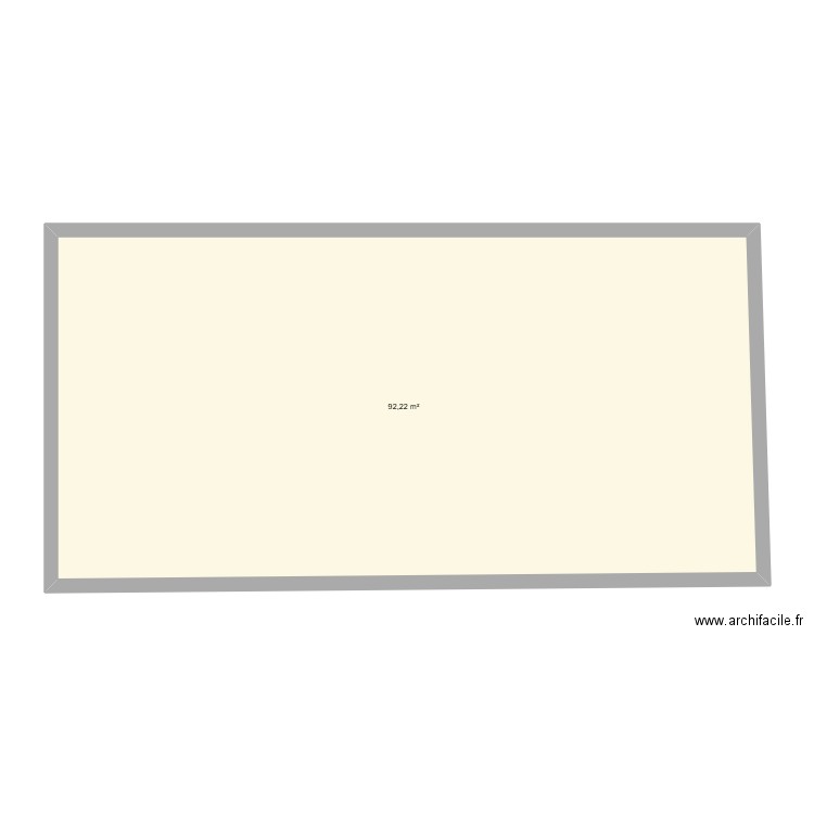 delettre. Plan de 1 pièce et 92 m2