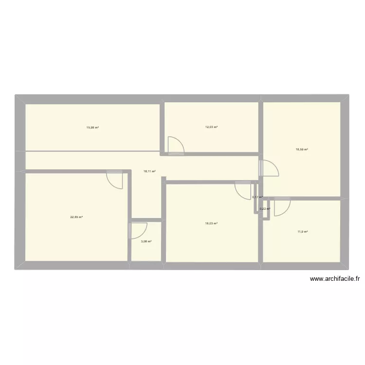&eacute;tage. Plan de 