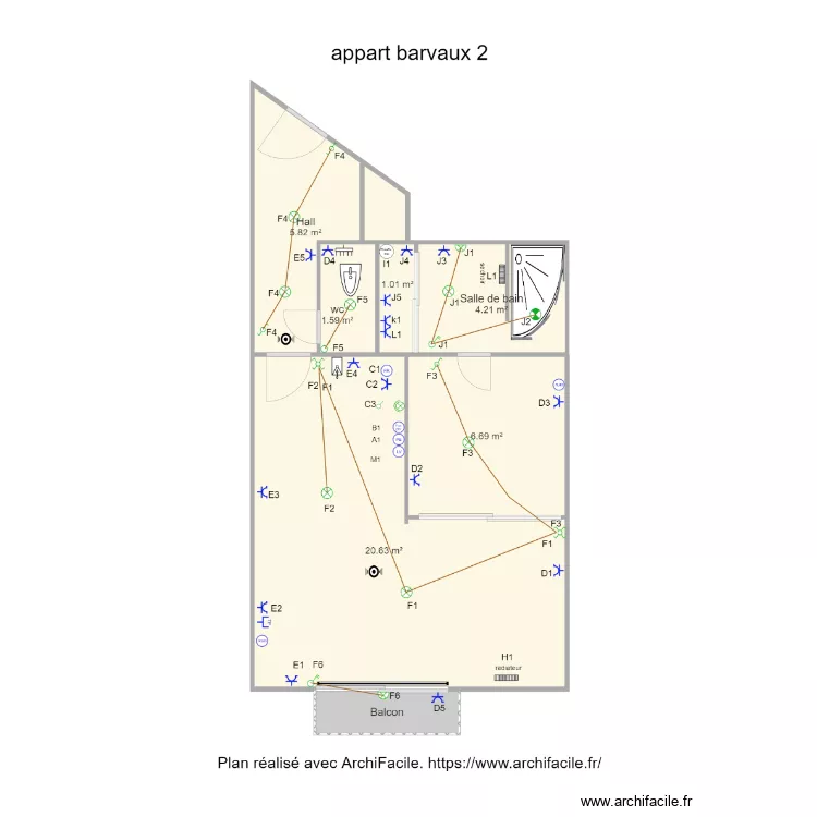 appart Barvaux. Plan de 