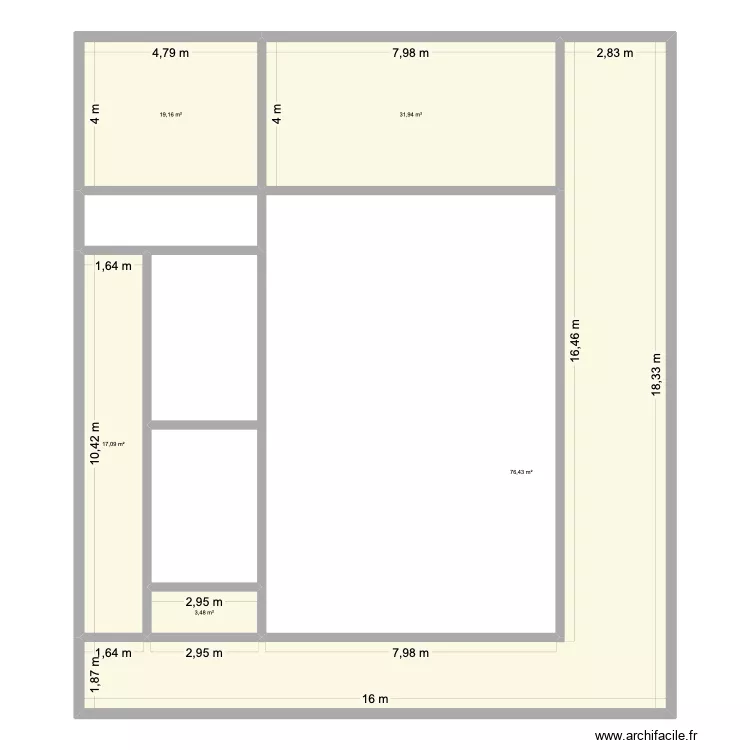 maison. Plan de 2 et 46 m² maison. Plan de 2 et 46 m²