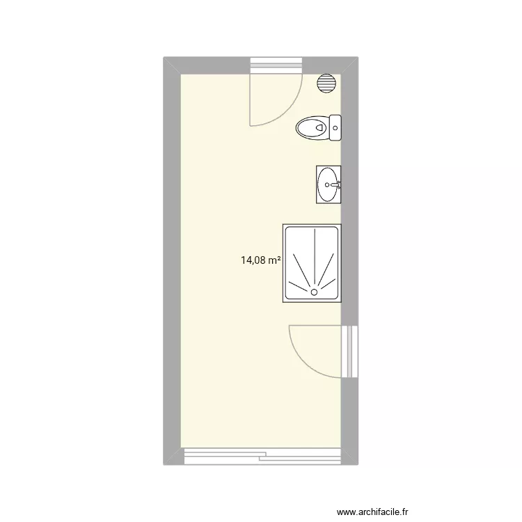Garage. Plan de 1 Pièce et 14 m² Garage. Plan de 1 Pièce et 14 m²