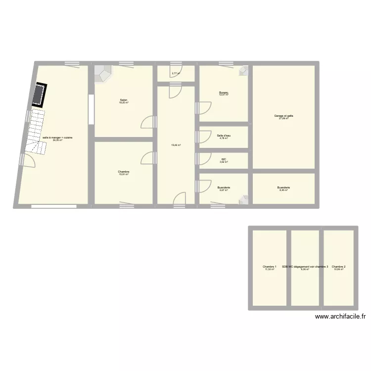 Boyard 2. Plan de 14 Pièces et 187 m² Boyard 2. Plan de 14 Pièces et 187 m²