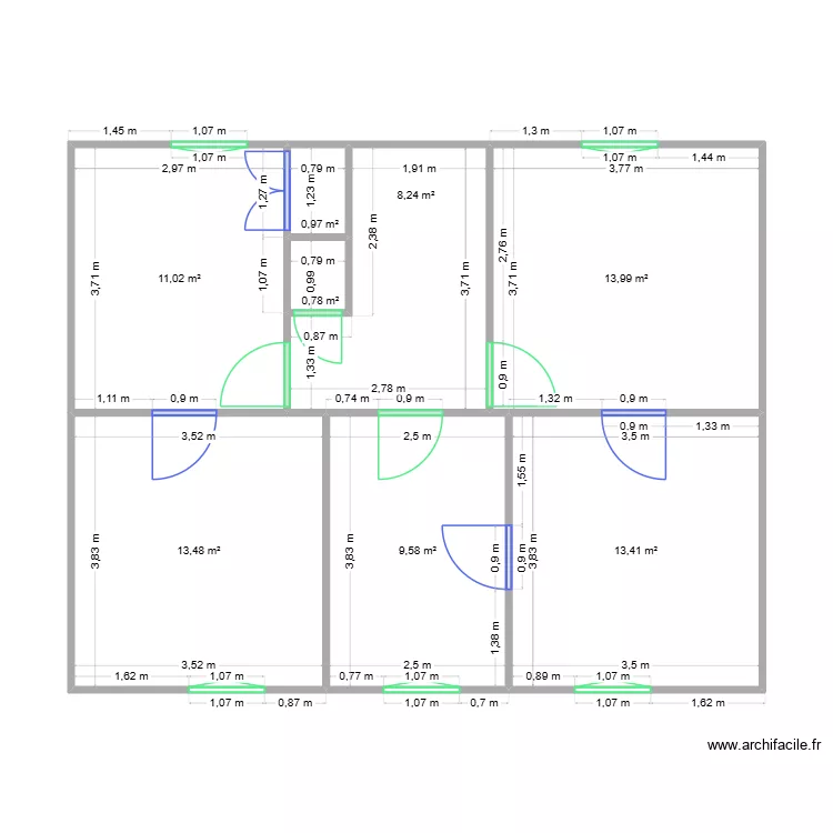 Beaus&eacute;jour23022026. Plan de 8 pièces et 71 m²