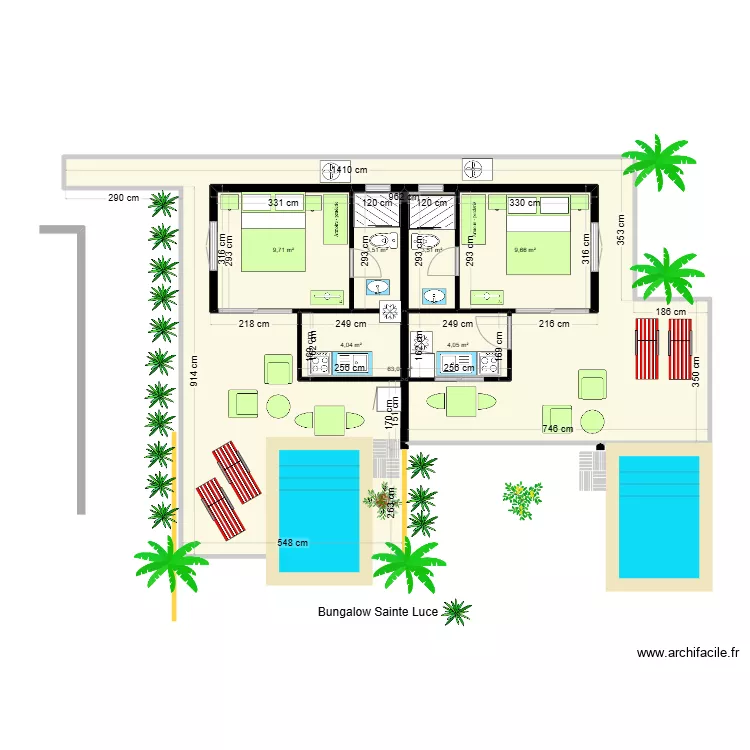 Bungalow St Luce 3. Plan de Bungalow St Luce 3. Plan de