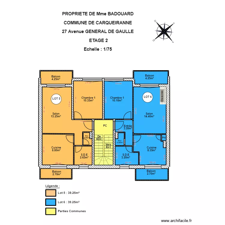 BADOUARD ETAGE 2. Plan de 