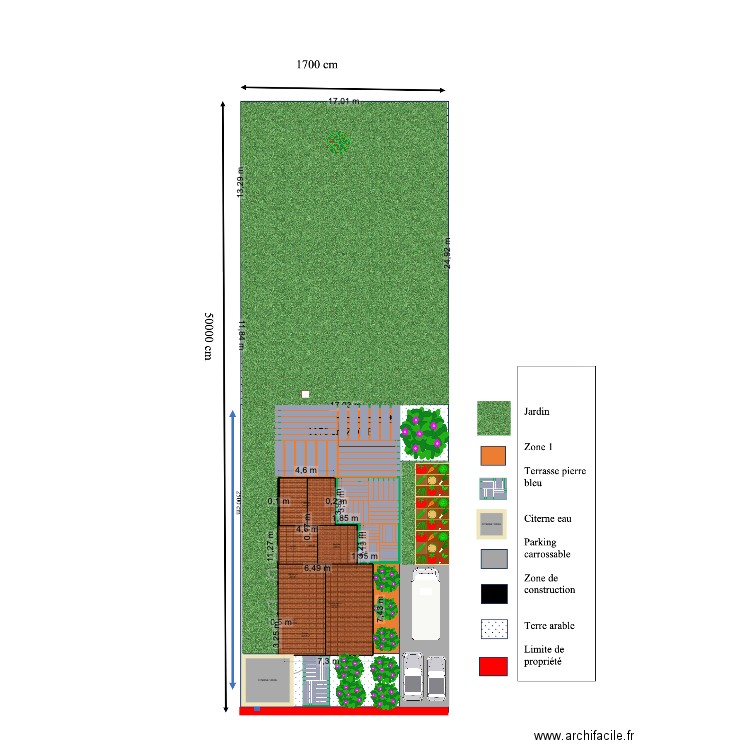 BEAUVAL IMPLANTATION. Plan de 8 pièces et 77 m2