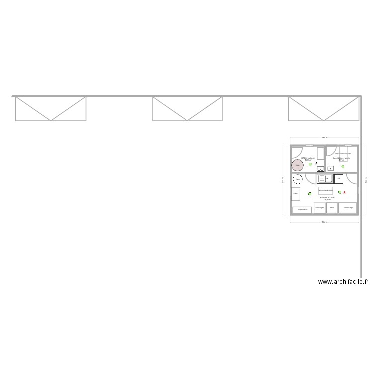 Mélanie Petit. Plan de 3 pièces et 30 m2