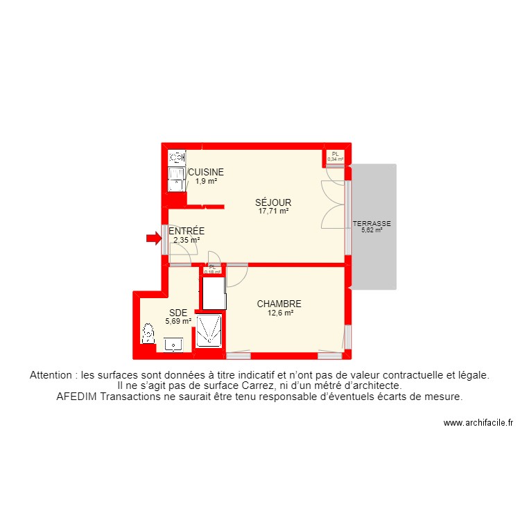 BI 16819 - . Plan de 10 pièces et 47 m2