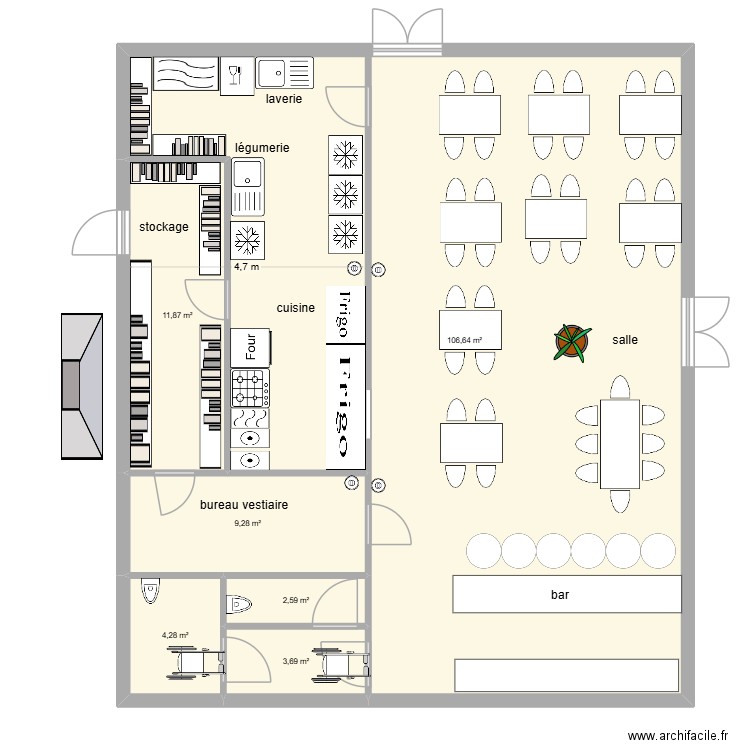 le clos 3. Plan de 6 pièces et 138 m2