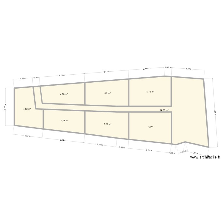 terrainSamui4. Plan de 8 pièces et 50 m2