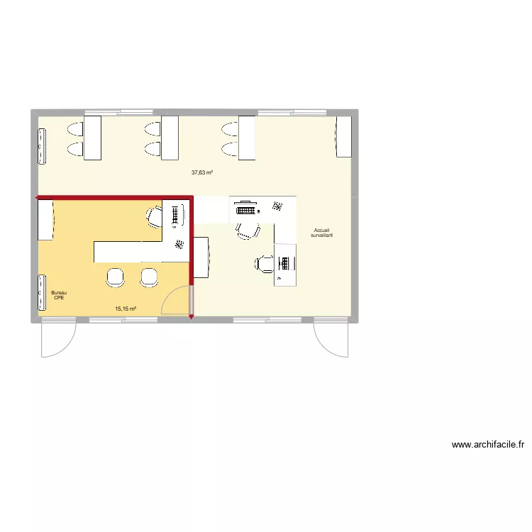 Vie scolaire P15. Plan de 