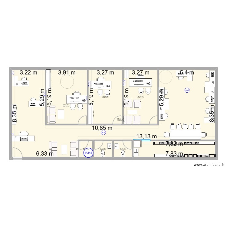Plan bureau version 3. Plan de 7 pièces et 157 m2