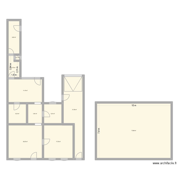 plan beloeil. Plan de 11 pièces et 175 m2