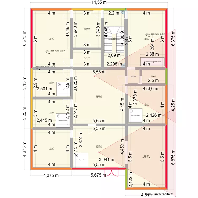 plan1. Plan de 15 Pièces et 224 m² plan1. Plan de 15 Pièces et 224 m²