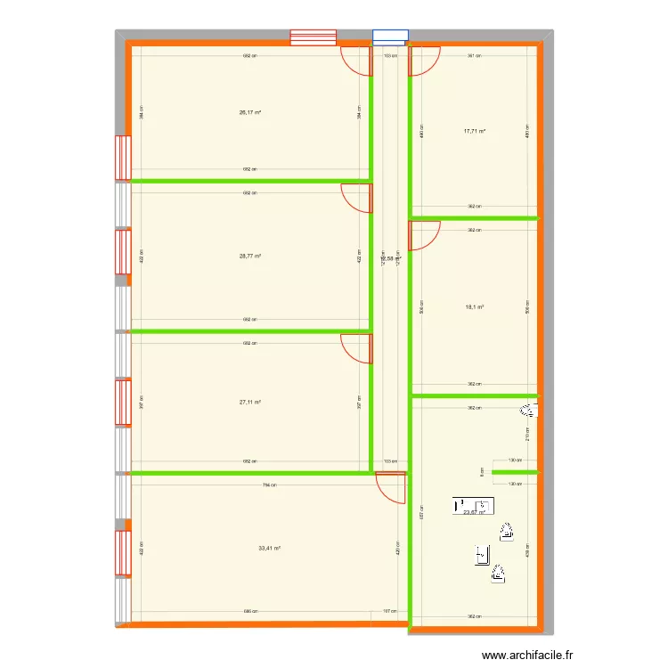 Bureau projet. Plan de 