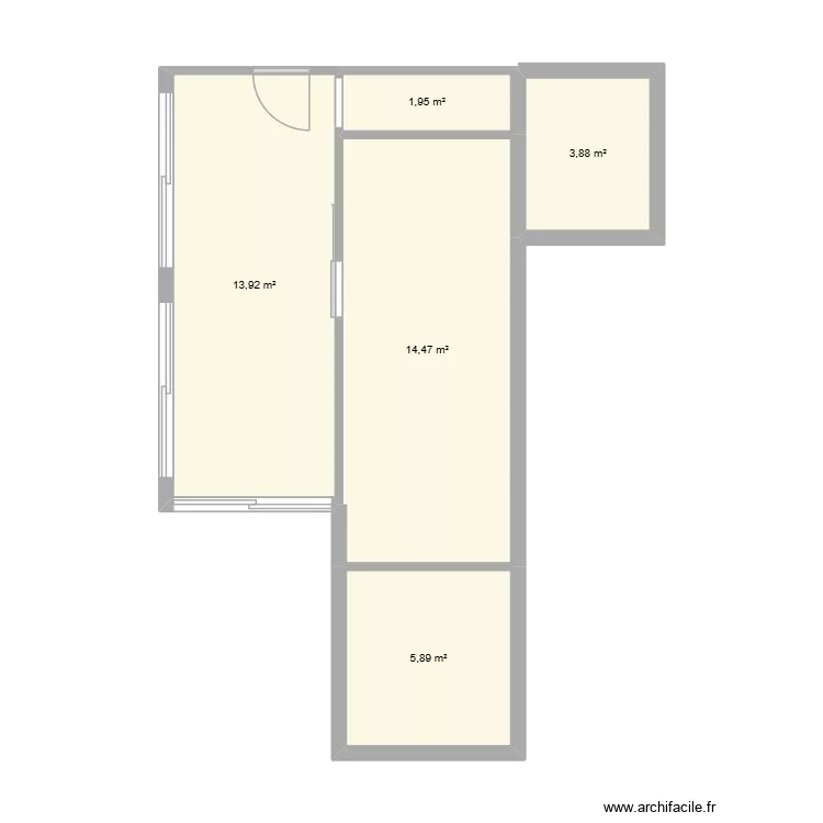 ardeche. Plan de 5  et 40 m²