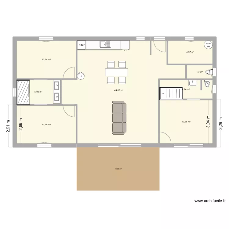 Grayan 2. Plan de 8 Pièces et 93 m²