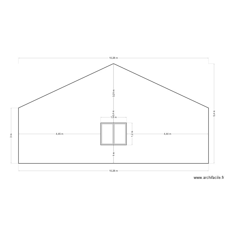 plan pignon. Plan de 0 pièce et 0 m2