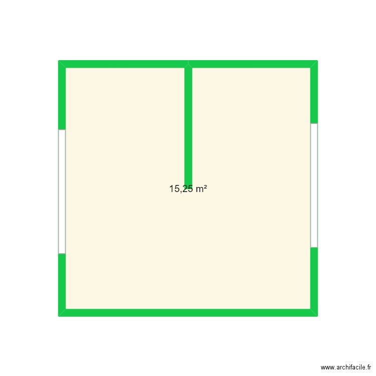 Studio KIEFFER. Plan de 1 pièce et 15 m2