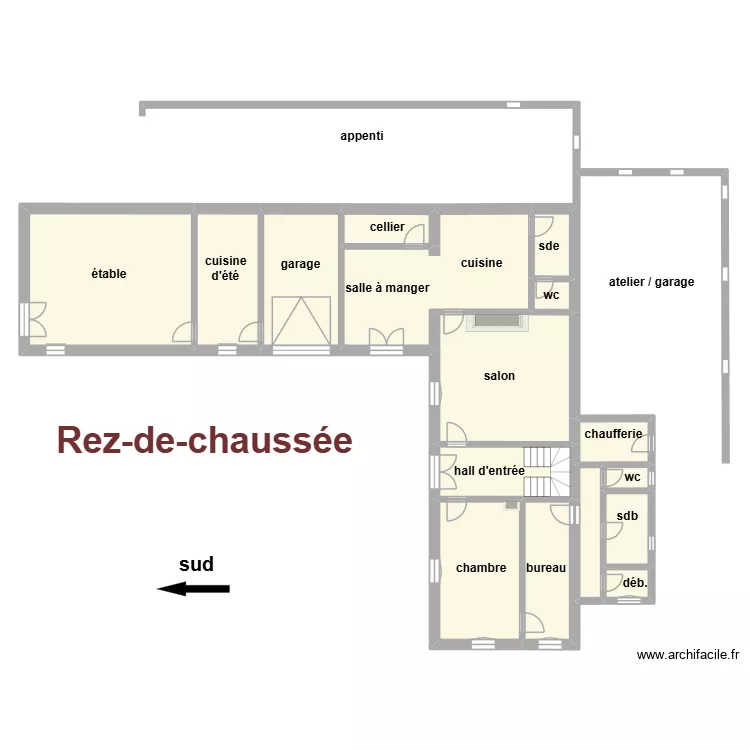 RDC Bellier Saint Elix Theux. Plan de 16 et 195 m² RDC Bellier Saint Elix Theux. Plan de 16 et 195 m²