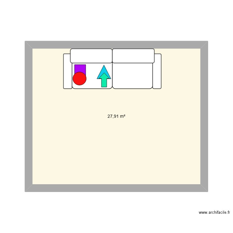 Massage 2. Plan de 1 pièce et 28 m2