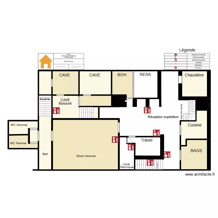 PLAN D'EVACUATION CAVE. Plan de 