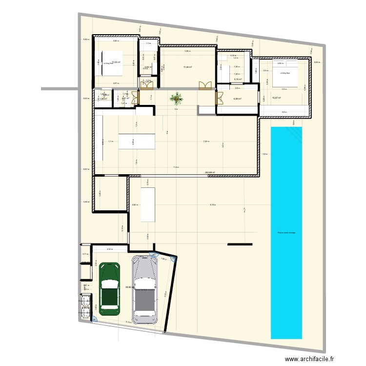 Diamond12 V5. Plan de 13 pièces et 424 m2