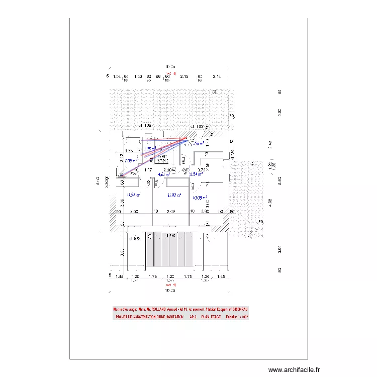 plan plomberie &eacute;tage. Plan de 