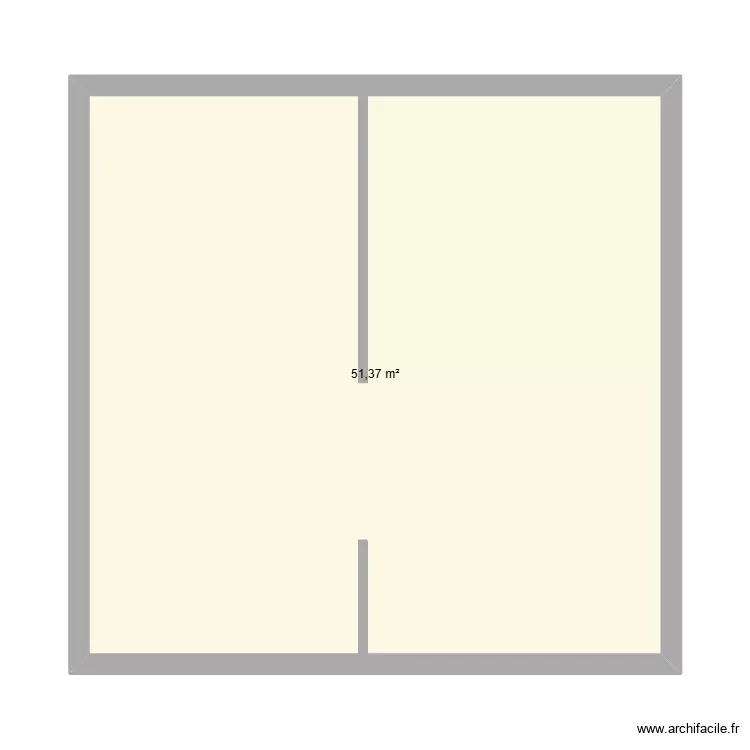 rdc gite. Plan de 1 Pièce et 51 m² rdc gite. Plan de 1 Pièce et 51 m²