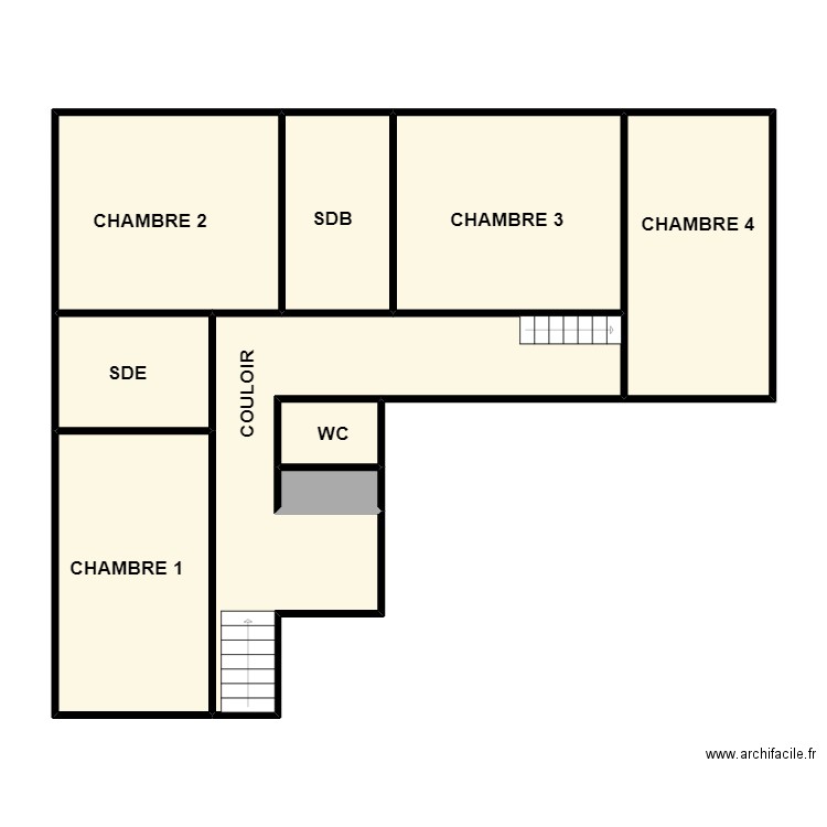 guerin 1ER. Plan de 9 pièces et 93 m2