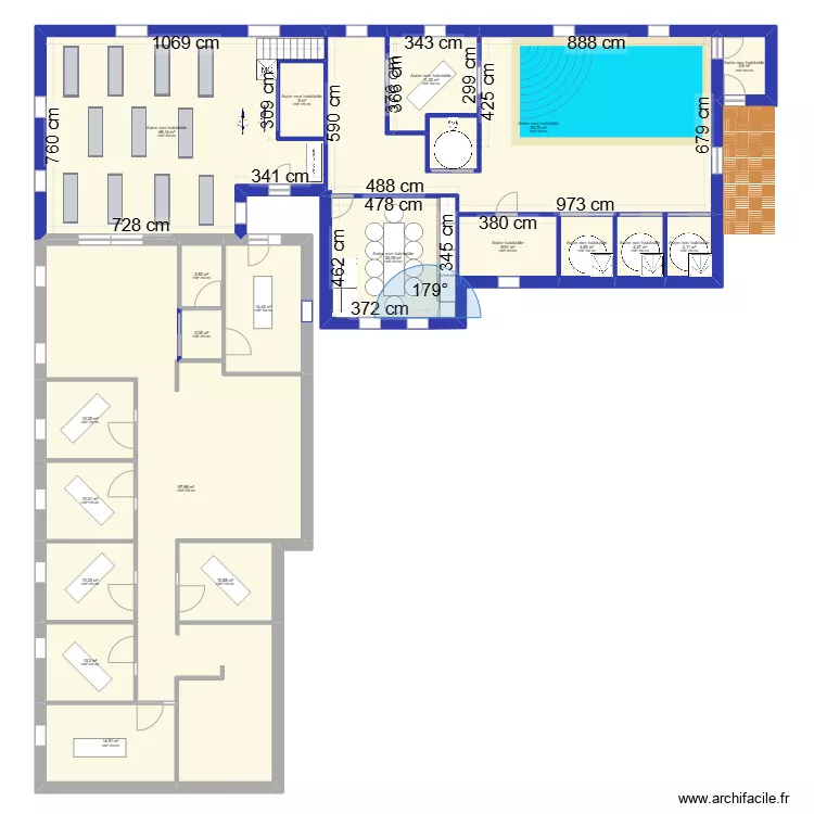 Cabinet existant + extension 2. Plan de Cabinet existant + extension 2. Plan de
