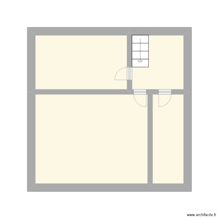 28 CALVAIRE R+1 DEPENDANCE. Plan de 4 pièces et 21 m2