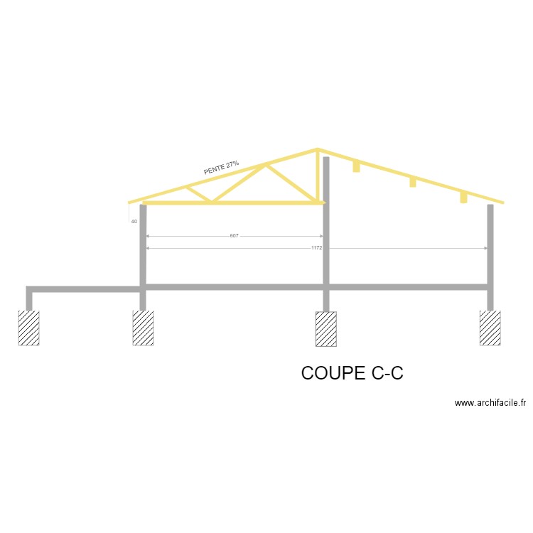 DAVID COUPE CC. Plan de 2 pièces et 3 m2
