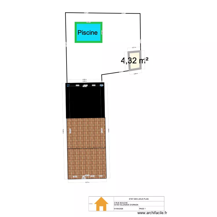 pln2. Plan de 2  et 94 m²