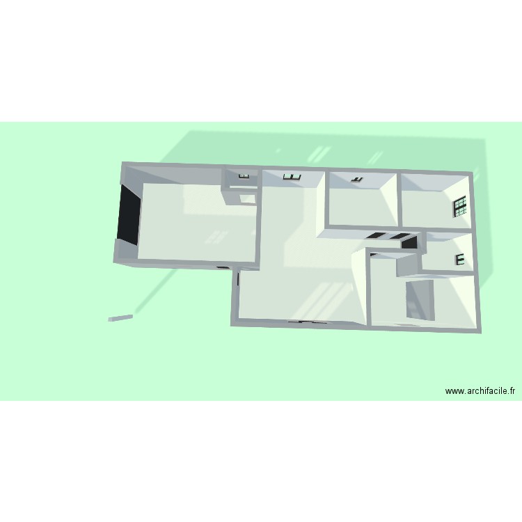 Projet Fred à modifier. Plan de 7 pièces et 126 m2
