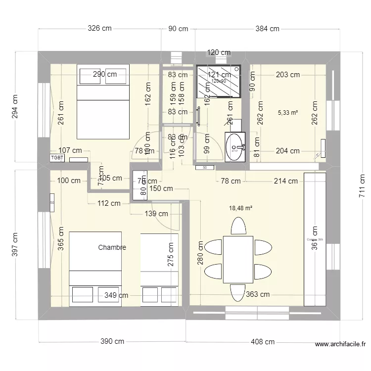 Maison Macon. Plan de 