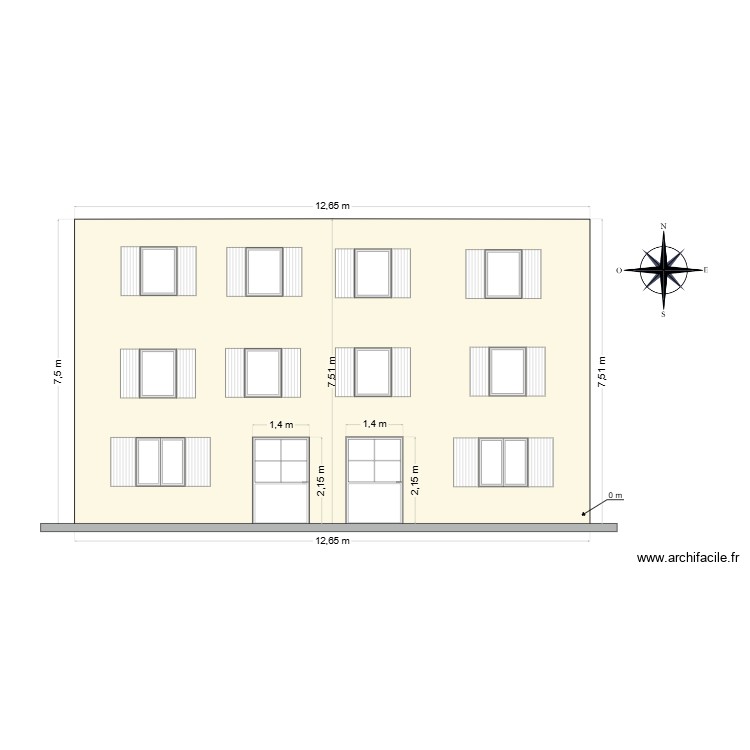 plan de coupe. Plan de 0 pièce et 0 m2