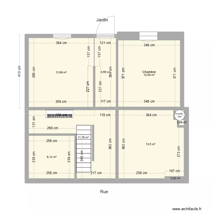 Maison catros RDJ Mars 2024 existant. Plan de 0 pièce et 0 m2