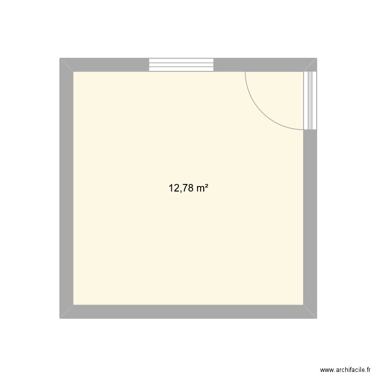 cellier. Plan de 1 pièce et 13 m2
