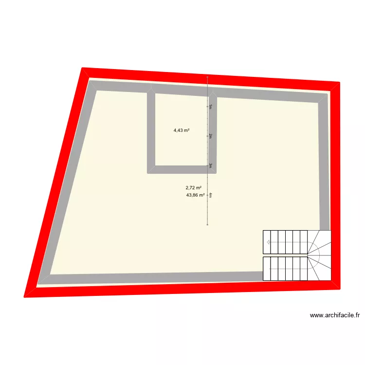 Sous sol. Plan de 3  et 110 m²