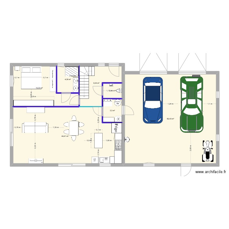 maison225555. Plan de 7 pièces et 141 m2
