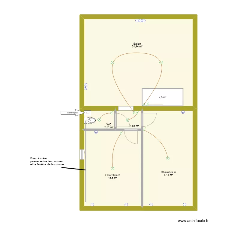 Etage Dayot. Plan de Etage Dayot. Plan de