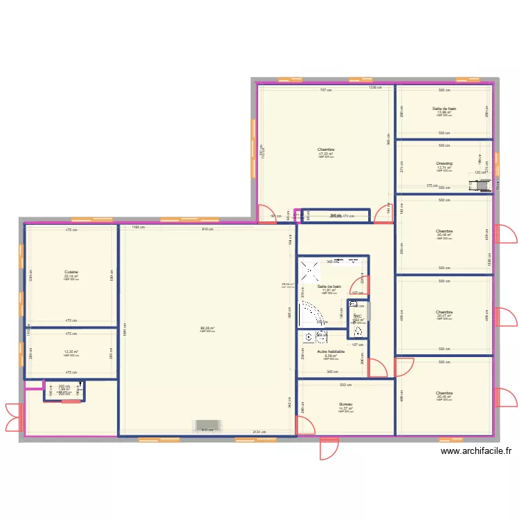 Plan 2. Plan de 17  et 678 m²
